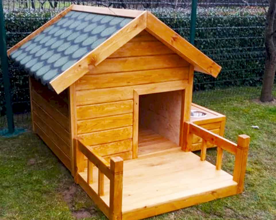 İzolasyonlu Ahşap Köpek Kulübesi 2